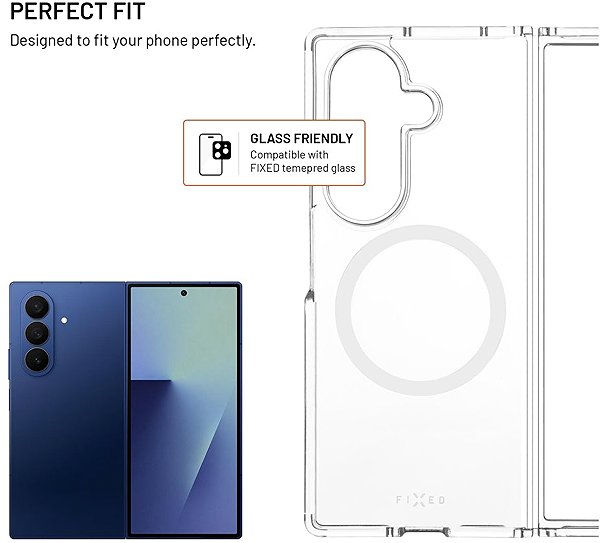 Handyhülle FIXED MagPure mit MagSafe Unterstützung für Samsung Galaxy Z Fold 7 5G clear ...
