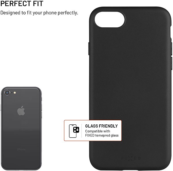 Handyhülle FIXED ReStory für Apple iPhone 7/8/SE (2020/2022) hergestellt in CZ schwarz ...