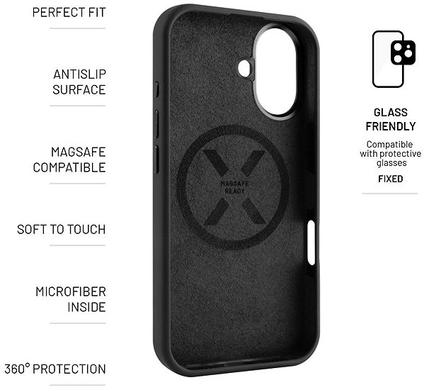 Handyhülle FIXED MagFlow mit MagSafe Unterstützung für Apple iPhone 17 schwarz ...