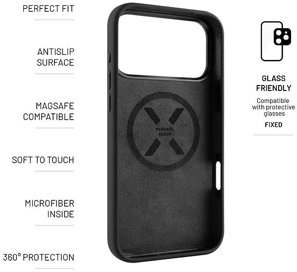 Handyhülle FIXED MagFlow mit MagSafe Unterstützung für Apple iPhone 17 Pro Max/18 Pro Max schwarz ...