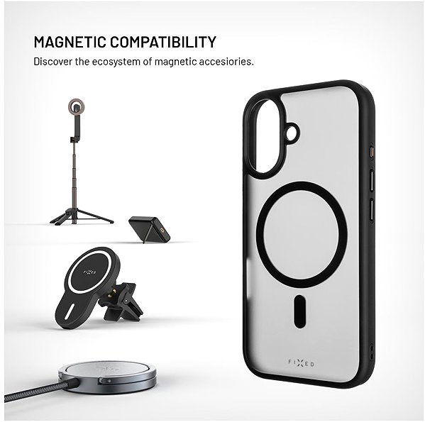 Telefon tok FIXED MagMisty Apple iPhone 17 fekete MagSafe tok ...