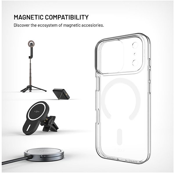 Handyhülle FIXED MagShell mit MagSafe Unterstützung und Schutz für die Kamerataste für Apple iPhone 17 Pro/18 Pro klar ...