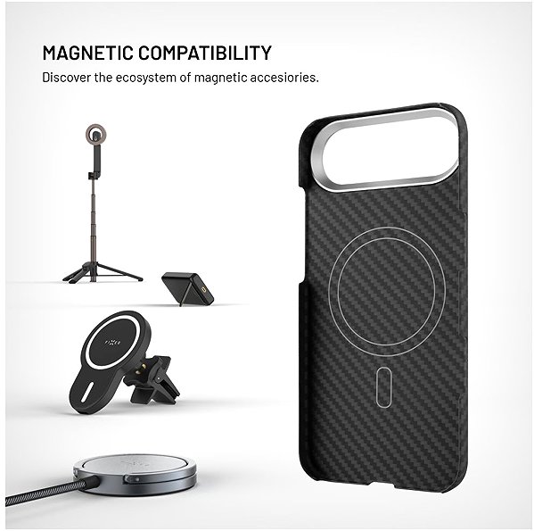 Handyhülle FIXED MagVelar Aramid mit MagSafe Unterstützung für Apple iPhone Air schwarz ...