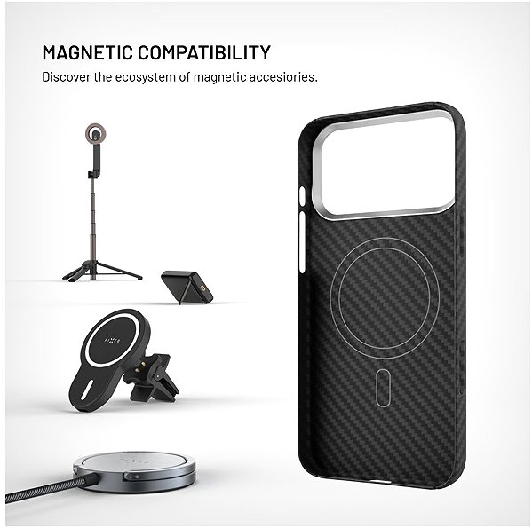 Handyhülle FIXED MagVelar Aramid mit MagSafe Unterstützung für Apple iPhone 17 Pro Max schwarz ...