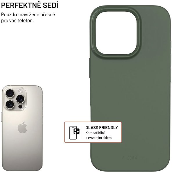 Handyhülle FIXED ReStory für Apple iPhone 16 Pro hergestellt in CZ grün ...
