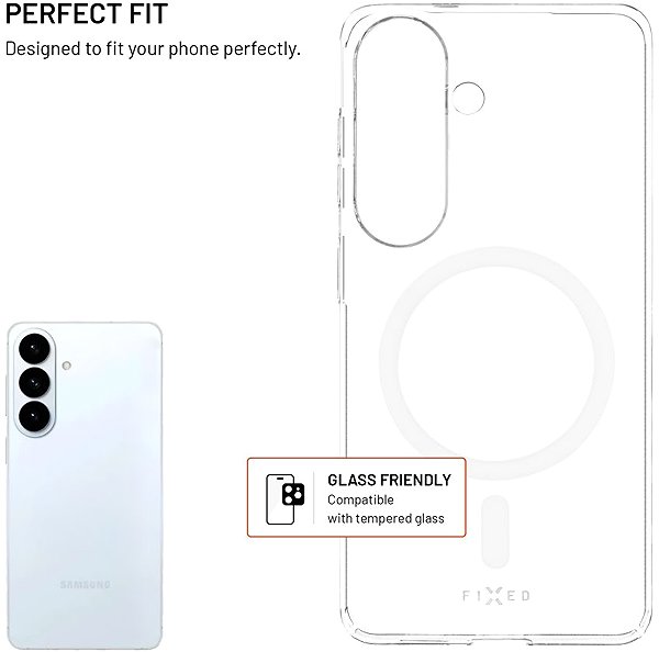 Handyhülle FIXED MagShell mit MagSafe Unterstützung für Samsung Galaxy S26 klar ...