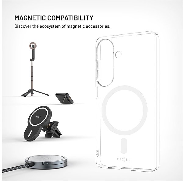 Handyhülle FIXED MagShell mit MagSafe Unterstützung für Samsung Galaxy S26 klar ...