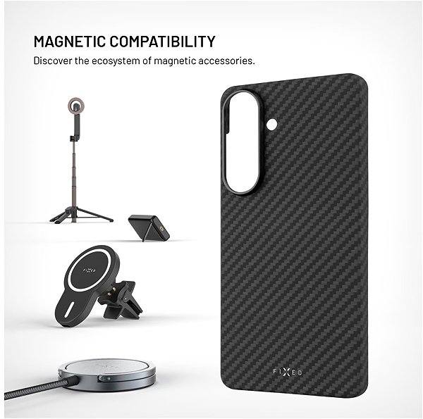 Handyhülle FIXED MagVelar mit Magsafe Unterstützung für Samsung Galaxy S26 schwarz ...