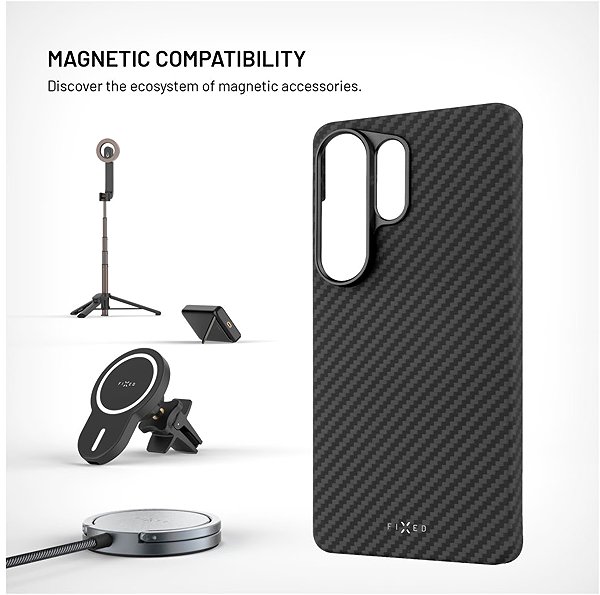 Handyhülle FIXED MagVelar mit Magsafe Unterstützung für Samsung Galaxy S26 Ultra schwarz ...