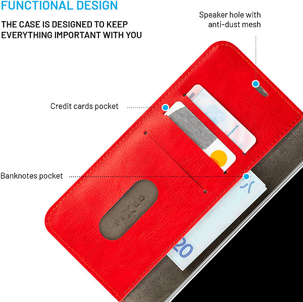 Softcase-Handyhülle FIXED Opus für Samsung Galaxy A57 5G rot ...