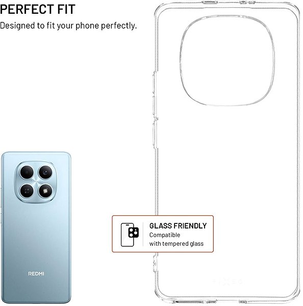 Handyhülle FIXED Story AntiUV für Xiaomi Redmi Note 15 4G / 5G / POCO M8 5G klar ...