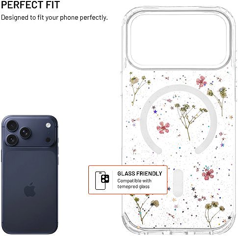 Handyhülle FIXED MagBloom mit MagSafe-Unterstützung für Apple iPhone 17 Pro Max/18 Pro Max Blush Plum ...