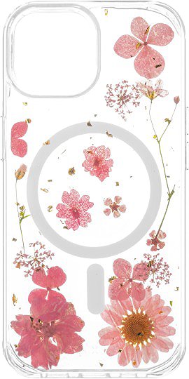 Handyhülle FIXED MagBloom mit MagSafe-Unterstützung für das Apple iPhone 15 Pink Blossom ...