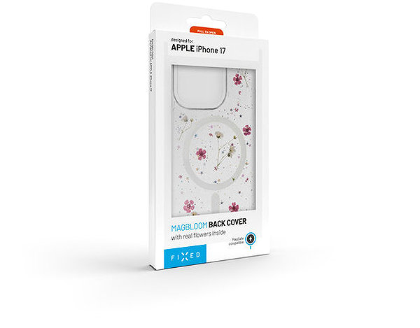 Handyhülle FIXED MagBloom mit MagSafe-Unterstützung für das Apple iPhone 15 Pink Blossom ...