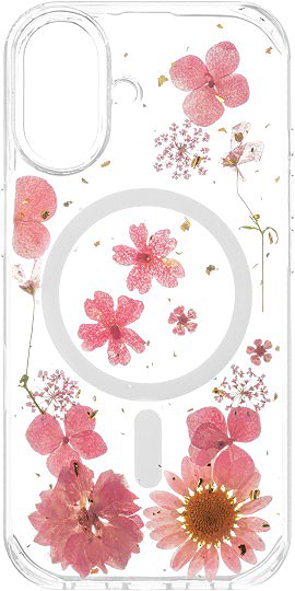 Handyhülle FIXED MagBloom mit MagSafe-Unterstützung für das Apple iPhone 16 Pink Blossom ...