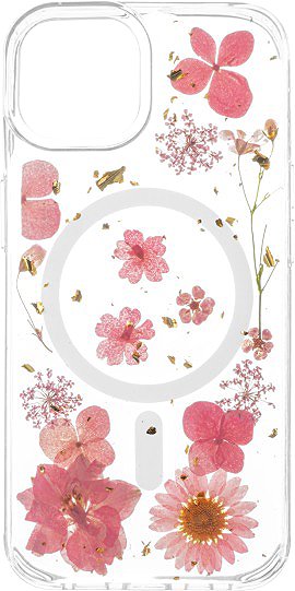 Handyhülle FIXED MagBloom mit MagSafe-Unterstützung für das Apple iPhone 13 Pink Blossom ...