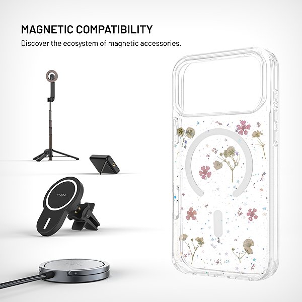 Handyhülle FIXED MagBloom mit MagSafe-Unterstützung für das Apple iPhone 18 Pro Max/17 Pro Max Blush Plum ...