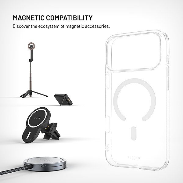 Telefon tok FIXED MagStory AntiUV Apple iPhone 18 Pro Max/17 Pro Max átlátszó MagSafe tok ...