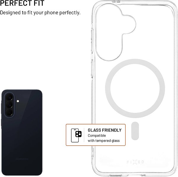 Handyhülle FIXED MagStory AntiUV mit MagSafe-Unterstützung für Samsung Galaxy A57 Transparent ...