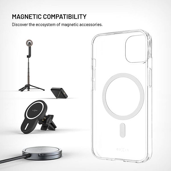 Handyhülle FIXED MagStory AntiUV mit MagSafe-Unterstützung für Apple iPhone 13 Transparent ...