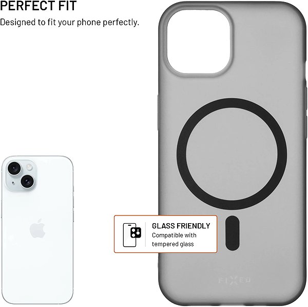 Handyhülle FIXED MagStory mit MagSafe-Unterstützung für Apple iPhone 15 Rauchfarben ...