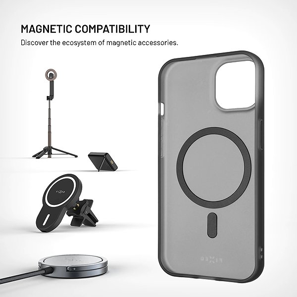 Handyhülle FIXED MagStory mit MagSafe-Unterstützung für Apple iPhone 15 Rauchfarben ...