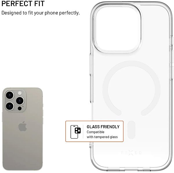 Handyhülle FIXED MagStory AntiUV mit MagSafe-Unterstützung für Apple iPhone 15 Pro Transparent ...