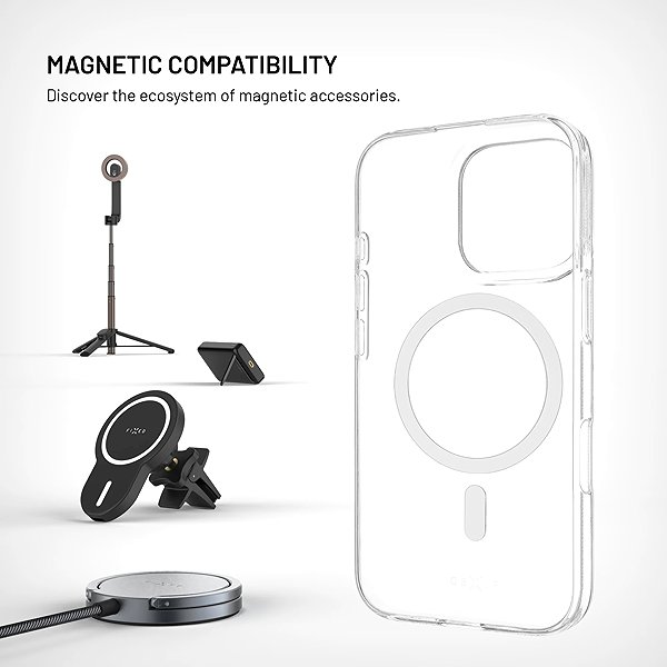 Telefon tok FIXED MagStory AntiUV Apple iPhone 16 Pro átlátszó MagSafe tok ...