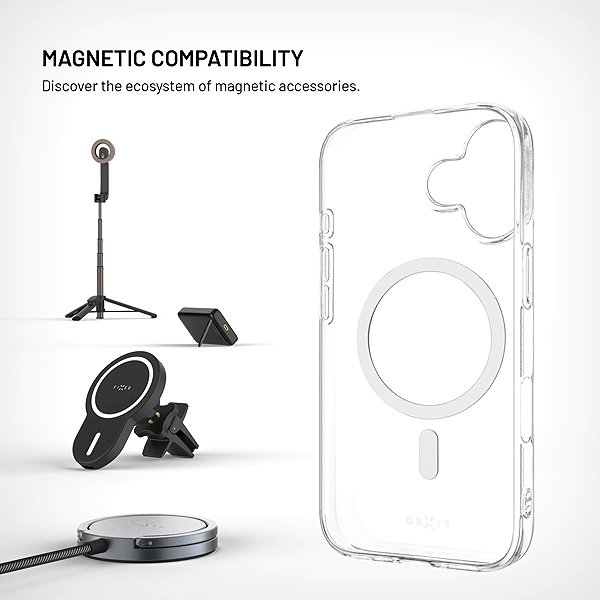 Handyhülle FIXED MagStory AntiUV mit MagSafe-Unterstützung für Apple iPhone 17 Transparent ...