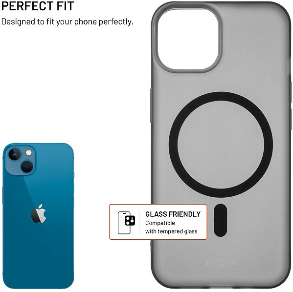 Handyhülle FIXED MagStory mit MagSafe-Unterstützung für Apple iPhone 13 rauchfarben ...