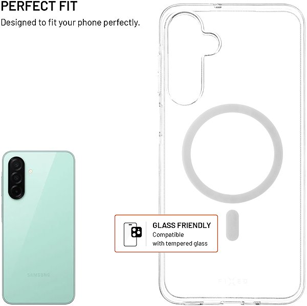 Handyhülle FIXED MagStory AntiUV mit MagSafe-Unterstützung für Samsung Galaxy A16 transparent ...