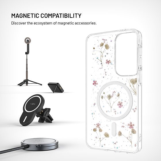 Handyhülle FIXED MagBloom mit MagSafe-Unterstützung für Samsung Galaxy A57 5G Blush Plum ...