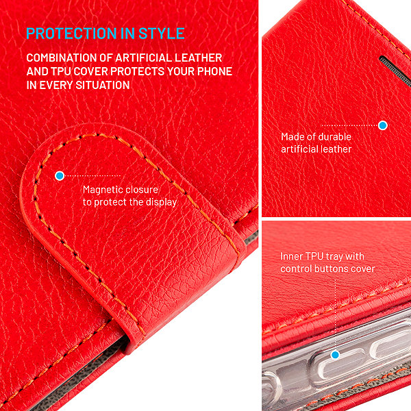 Softcase-Handyhülle FIXED Opus für Samsung Galaxy A18 rot ...