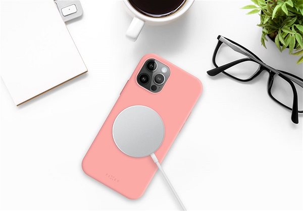 Handyhülle FIXED MagFlow mit MagSafe-Unterstützung für Apple iPhone 12 Mini pink ...