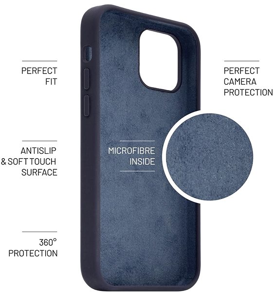 Handyhülle FIXED Flow Liquid Silicon Case für Apple iPhone 12 Pro Max - blau ...
