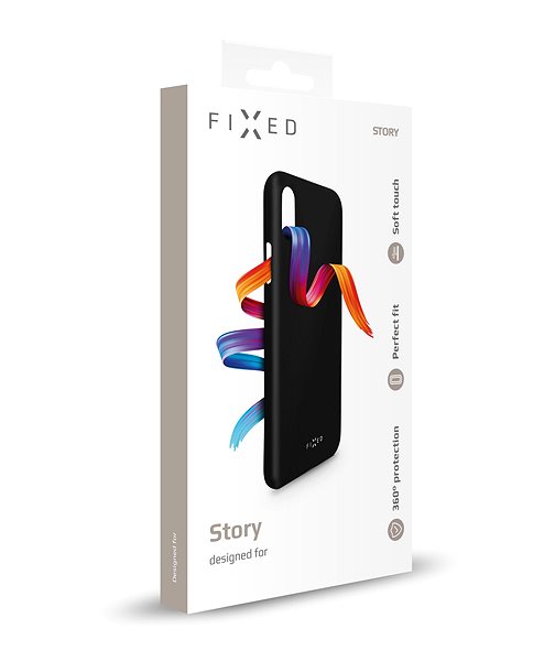 Kryt na mobil FIXED Story pre Samsung Galaxy A52 čierny .