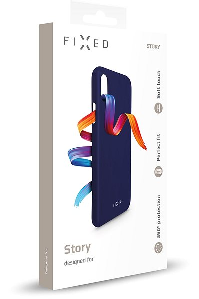 Telefon tok FIXED Story Realme 7 Pro kék tok ...