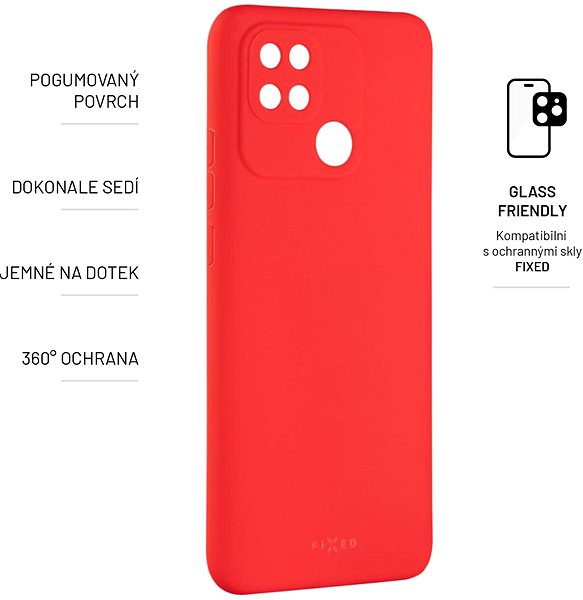 Telefon tok FIXED Story a Xiaomi Redmi 10C készülékhez - piros ...