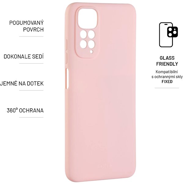 Kryt na mobil FIXED Story pro Xiaomi Redmi Note 11 růžový ...