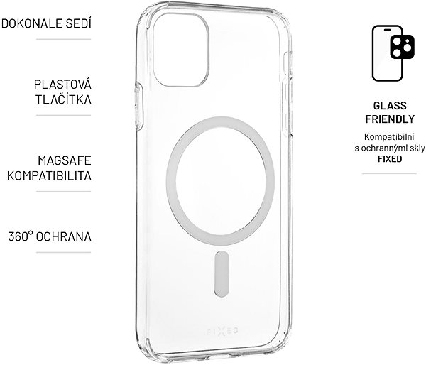 Telefon tok FIXED MagPure az Apple iPhone 11 készülékhez - víztiszta ...