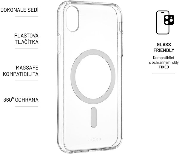Telefon tok FIXED MagPure az Apple iPhone XR készülékhez - víztiszta ...