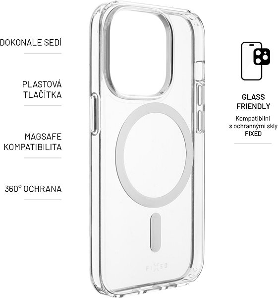 Handyhülle FIXED MagPure Cover mit Magsafe Unterstützung für Apple iPhone 14 Pro - transparent ...