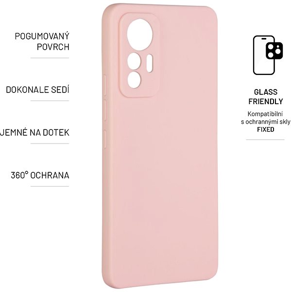 Kryt na mobil FIXED Story na Xiaomi 12 Lite ružový ...