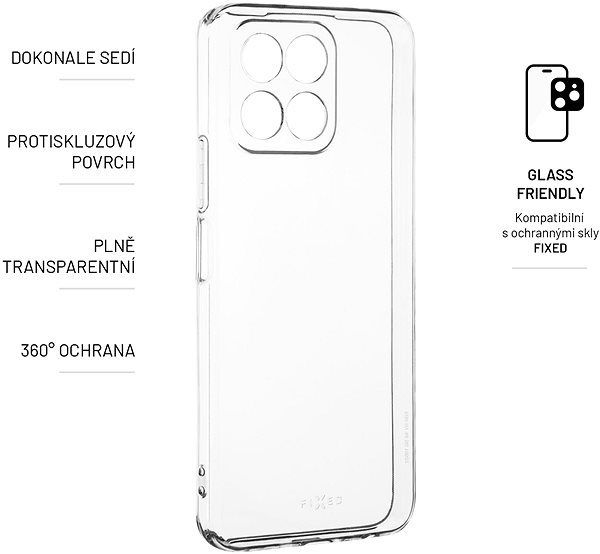 Kryt na mobil FIXED pro Honor X8 5G / X6 číre / 70 Lite 5G ...