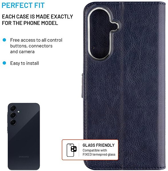 Handyhülle FIXED Opus für Samsung Galaxy A56 5G blau ...