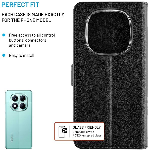 Softcase-Handyhülle FIXED Opus für Xiaomi Redmi Note 14 Pro 5G/POCO X7 5G schwarz ...