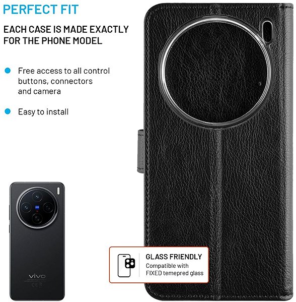 Softcase-Handyhülle FIXED Opus für Vivo X200 5G schwarz ...