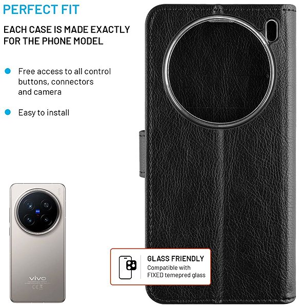 Softcase-Handyhülle FIXED Opus für Vivo X200 Pro Mini 5G schwarz ...