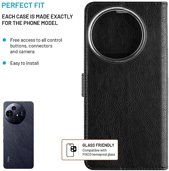 Softcase-Handyhülle FIXED Opus für TCL 50 NxtPaper 5G / 50 Pro NxtPaper 5G schwarz ...
