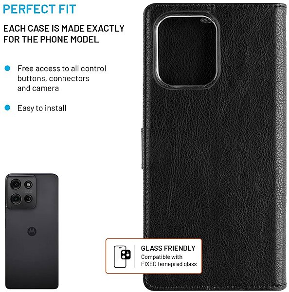 Softcase-Handyhülle FIXED Opus für Motorola Moto G75 5G schwarz ...